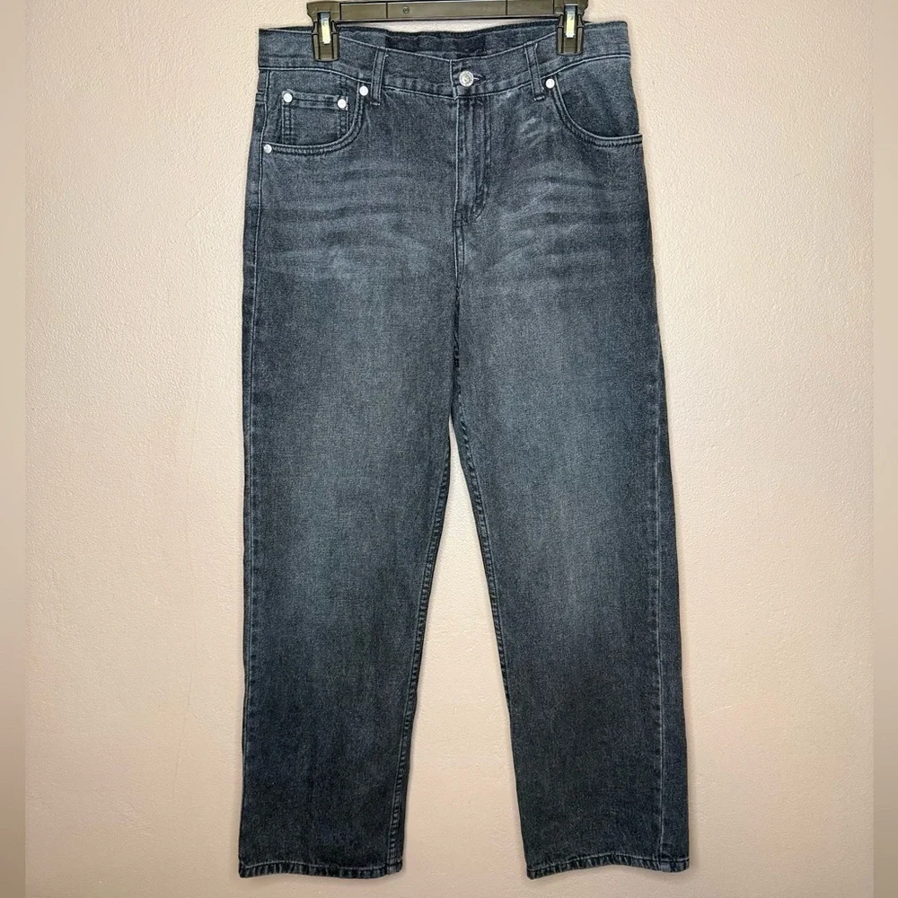 Levi's Silvertab Jeans Boy's Size 20 Reg 30x32 Gray Dark Wash Straight Baggy